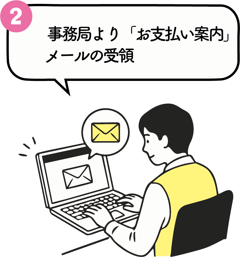 お支払い案内メールの受領